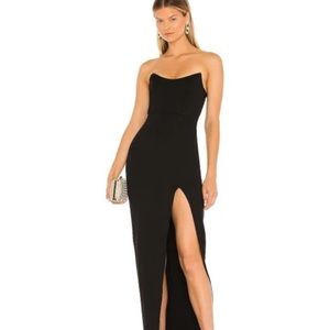 COPY - Ryleigh Strapless Maxi Dress in Black XS from superdown